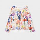 Dedicated Sweatshirt Ystad Fantasy Flowers Multi Colour White