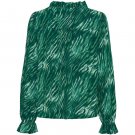 Isay Annica Flounce Blouse Green Float