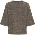 Isay Anna 3/4 Sleeve Pullover Taupe Melange