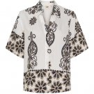 ISAY ANE BUTTOM SHIRT SUMMER BORDER PRINT