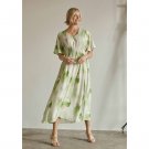 ISAY ANE STRETCH DRESS GREEN WATERCOLOR