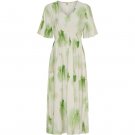 ISAY ANE STRETCH DRESS GREEN WATERCOLOR