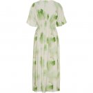 ISAY ANE STRETCH DRESS GREEN WATERCOLOR