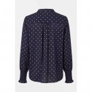ISAY ANE SMOCK SHIRT NAVY DOT