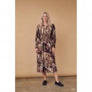 ISAY ANE V-NECK DRESS BROWN DRAWING