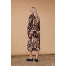 ISAY ANE V-NECK DRESS BROWN DRAWING