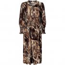 ISAY ANE V-NECK DRESS BROWN DRAWING