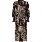 ISAY ANE V-NECK DRESS BROWN DRAWING