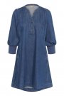 CULTURE ARPA SHORT DRESS DARK BLUE WASH