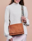 O My Bag Audrey - Cognac Checkered Classic Leather