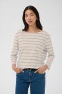 Part Two Nela T-Shirt Eggnog Grey Stripe