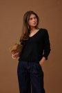 Culture Clare Annemarie Frill Vneck Black