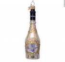 Vondels  Ornament Glass Gold Champagne Bottle H16cm