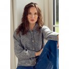 Isay Anna Colar Cardigan Grey Melange