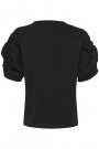 INWEAR PAYANA WOVEN TRIM TSHIRT BLACK