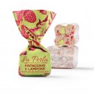 La Perla Vit Chokladtryffel Pistage/Hallon