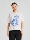 Dedicated T-Shirt Vadstena Live Your Dream Off-White Whisper