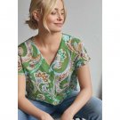 ISAY LOTTA TOP GRASS GREEN PAISLEY