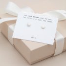 Faith Örhängen Vit Månsten Silver