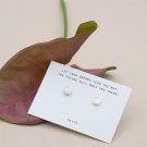 Faith Örhängen Vit Månsten Silver