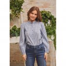 ISAY OVINE BLOUSE BLUE CHECK