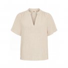 ISAY PEARL S/S BLOUSE SAND