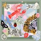 Culture Loli Banda Scarf  Red Animal