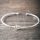 Faith Armband Stelt med Kärleksknut Silver