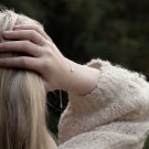 Faith Armband Vit Månsten Silver