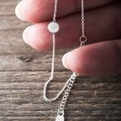 Faith Armband Vit Månsten Silver