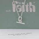 Faith Halsband Silver Liten T-Bar