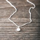 Faith Halsband Vit Månsten Silver