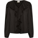 Isay Steff Flounce Blouse Black