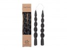 EDELWEISS TWISTED CANDLES MUTED BLACK 2-PACK