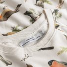 DEDICATED SWEATSHIRT YSTAD AUTUMN BIRDS OFFWHITE