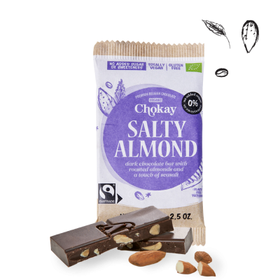 Chokay Bio Bar Dark Salty Almond 70g