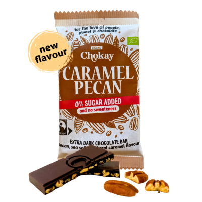 Chokay Bio Bar Extra Dark Caramel Pecan 70g