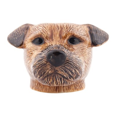 Quail Ceramics Boarder Terrier Face Egg Cup