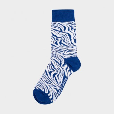 Dedicated Socks Sigtuna Zebra Sodalite Blue 41-45