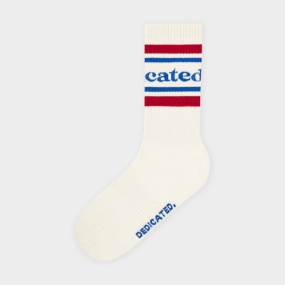 Dedicated Sport Socks Ullevi Logo Surf Blue Whisper White