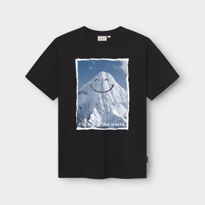 Dedicated T-Shirt Stockholm Happy Mountain Black