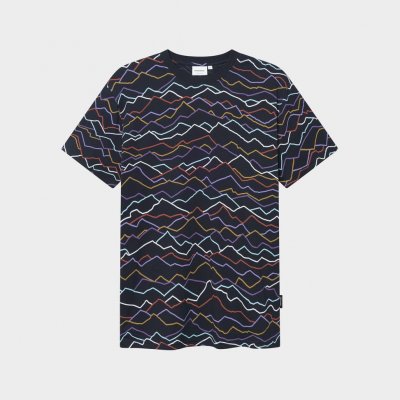 Dedicated T-Shirt Stockholm Line Mountains Black