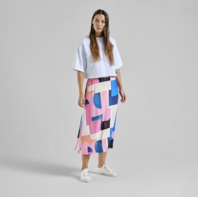 Dedicated Skirt Viken Abstract Block Multi Color
