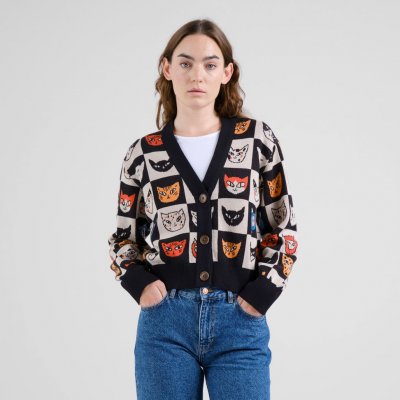 Dedicated Cardigan Kanan Cat Bingo Black