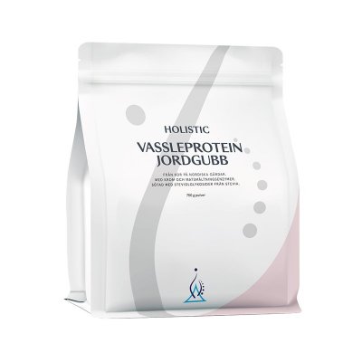 Holistic Vassleprotein Jordgubb zippåse 750g