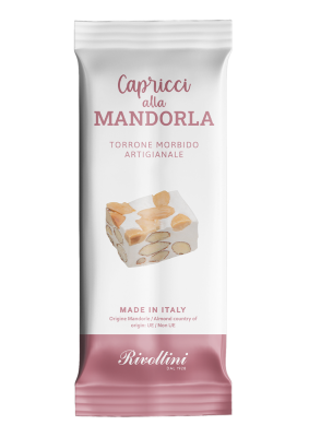 Rivoltini  Capricci alla Mandorla - mjuk nougat med mandel 20g