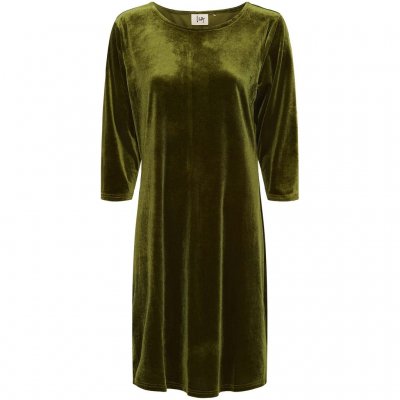 Isay Ewy Velvet Dress Deep Forest
