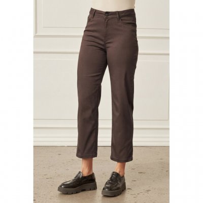 Isay Straight Pant Dark Brown