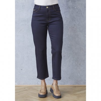 Isay Lido Straight Jeans Blue Black Denim