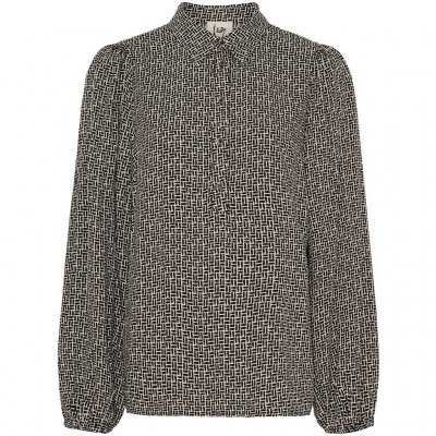 Isay Asta Blouse Graphic Black Strokes